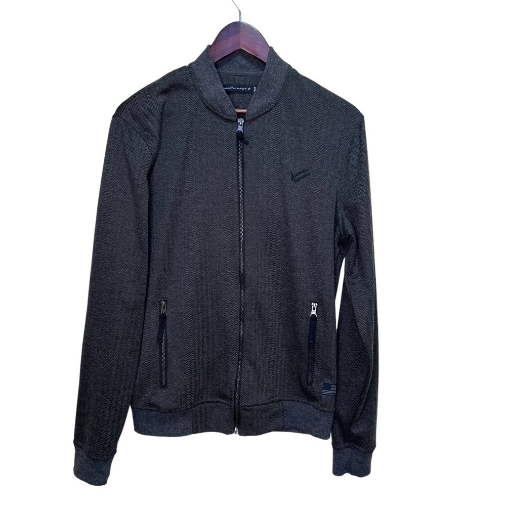 William Rast Grey Lightweight Sweater Full Zip Size Small